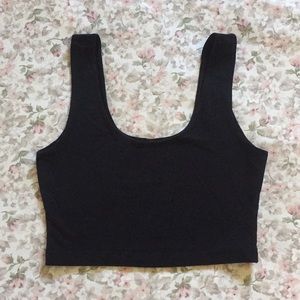 American Apparel Black Crop Top